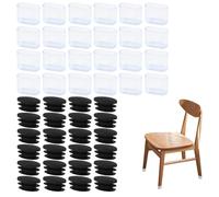 48 Pcs Bouchons en Silicone pour Chaises Ovales, 15 mm X 30 mm, Capuchons de Protection pour Pieds en Métal, Accessoires pour Meubles, Réduction du Bruit, Durable et Facile a Installer