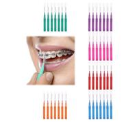 48 Pcs Gum Brossette Interdentaire,Cure-Dents Interdental Brush Brosse Dentaire,Brossettes Interdentaire,Brossette Dentaire,Outil de Nettoyage Dentaire, Maintien de la Santé Bucco-Dentaire