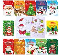 48 Pcs Livres de Coloriage de Noël pour Enfants Faveur de Fête Noël en Vrac Livre d'Activités de Noël Mini Livre de Coloriage Vacances d'Hiver Sac de Cadeaux Bas de Noël Fournitures de Fête