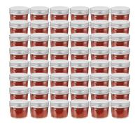 vidaXL Pots à confiture 48 pièces en verre 110 ml avec couvercles argentés