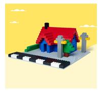 48 Pièce Blox Panneau de Construction 25x25cm Carré Sol pour Pièces Coloré