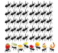 48 Pièce Cure-Dents Animaux Fourmi, Animaux Fourchette à Dessert, Plastique Mini Fourchette à Fruits, Fourmi Fourchettes à Dessert, pour les Collations, les Fruits, les Desserts, les Gâteaux