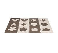48 Pièces Dalles Mousse Doux Tapis pour Enfants Bébé Puzzle Tapis en Mousse EVA Activité Tapis de Jeu Carreaux, Beige and Marron,Enfants Jouer en Mousse en EVA Souple Gym