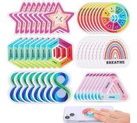 48 Pièces d'Autocollants Sensoriels d'Anxiété, 6 Styles Bandes Texturées Fidget Bandes Calmes Sensorielles Réutilisables pour Les Adultes Les Adolescents Les Incontournables de la Salle de CLAS