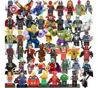 48 Pièces Dc Super-Héros Série Ensemble Avengers Figurines Collection Fer Homme Loki Thor Thanos Blocs De Construction Briques Poupée Jouet Pour Enfant