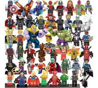 48 Pièces Dc Super-Héros Série Ensemble Avengers Figurines Collection Fer Homme Loki Thor Thanos Blocs De Construction Briques Poupée Jouet Pour Enfant-Convient comme cadeau et Collection