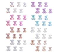 48 Pièces Décoration D'ongles Ours en Résine, Kit DIY Manucure | Accessoires Nail Art Ongles, Usage Professionnel ou Personnel, Charme Fantaisie pour Femmes, Lot Créatif Couleur Aléatoire