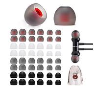 48 Pièces Embout d'Oreille de Remplacement en Silicone Embout d'Écouteur Embout d'Oreille S/M/L 3 Tailles Accessoires pour Casque Coussinet de Remplacement Intra-auriculaire avec Sac de Rangement