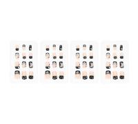 48 Pièces Faux Ongles à Couverture Intégrale Noirs, Motif Flocon