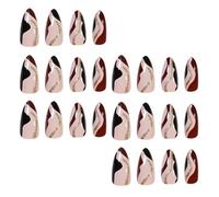48 Pièces Faux Ongles Détachables Longs, Design Intégral Brillant | Débutantes et Élèves en Nail Art, Usage DIY Manucure, sur Ongles Naturels, Aspect Glossy