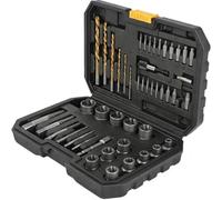 48 Pièces Jeu d’Extracteurs de Vis Cassées, Extracteur de Vis avec Forets à Gauche et Adaptateurs, Enlever les Boulons, Écrous et Vis Rouillées ou Endommagées, pour Réparation Auto, Moto, Mécanique