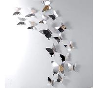 48 Pièces Papillon Miroir Bricolage Combinés Stickers Muraux Papillons 3D Décoration de la Maison