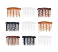 48 Pièces Peigne à Cheveux en Plastique 17 Dents, Petit 8x5 Cm