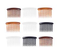 48 Pièces Peigne à Cheveux Latéral en Plastique 17 Dents Ondulées | Lot de 8x5cm, Style Simple et Délicat, pour Femmes et Filles, Mariages et Événements