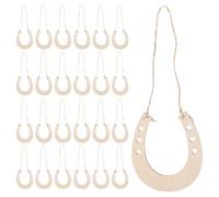 48 Pièces Pendentif en Bois Fer à Cheval Percé, Décor DIY à Peindre | Bois Poncé Lisse, Style Western Rustique, pour Garçon Fille et Adultes, Sessions Créatives Maison