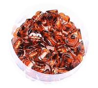 48 pièces Pinces à Cheveux Mini Griffes Colorées pour Enfants, Accessoires Cheveux Filles 0.5-0.55 inch- Coeur Brun