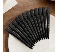 48 pièces Pinces de sectionnement pour la coiffure - Pinces crocodile pour cheveux longs, bouclés et épais, 20 paquets de pinces alligator pour femmes, pinces de salon en métal noir, ensemble d'access