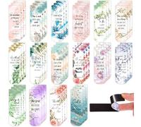 48 Pièces Signets Magnétiques de Versets de Bible, Marqueurs de Livres Chrétiens d Écritures Inspirantes Marque-Pages de Motivation Encouragement Religieuse avec Fleurs pour Bureau École