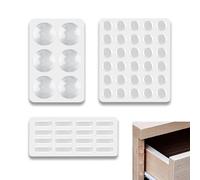 48 Pièces Silicone Patin, Tampon de Porte, Auto Adhésifs Transparentes Réutilisables, pour Portes, Armoires, Tables en Verre & Protection Murale, 3 Tailles (30x10mm, Diamètre 15mm, Diamètre 40mm)