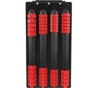 48 -pièces Socle -Organisateur -Plateau 1/2 pouce x 14 clips 3/8 18 1/4 16 Support de rail portable avec poignée rouge
