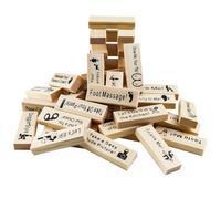 48 pièces Super Naughty Block Tower Game, empilable, blocs en bois avec vérité ou devoir, questions et défis, jeu amusant pour couples, Love & Naughty Tour