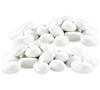 48 pierres décoratives blanches pour cheminée au bioéthanol - Blanc Carlo Milano