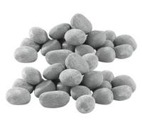 Carlo Milano : 48 pierres décoratives grises pour cheminée au bioéthanol - Gris gris G