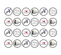 48 pom-pom girl comestible Premium Épaisseur sucré, vanille, décorations en papier de riz pour cupcakes Mini, Cake Pops, cookies