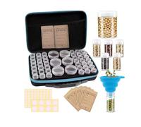 48 Slots Seed Storage Organizer Box, Garden Vegetable Plant Flower Seed Saving Kit with 2 Sizes Storage Bottles