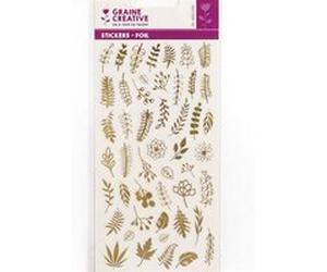 48 stickers feuillage dorés - Graine Créative Doré G