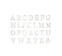 48 Stickers lettres adhésives blanches 13,5 cm - Blanc