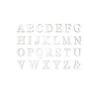 48 Stickers lettres adhésives blanches 13,5 cm - Blanc - Taille Unique