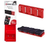 48 Tools Hilti Nuron Support de batterie 22 V | Maintien sûr pour 4 batteries | Matériau ABS robuste | Montage facile | Support mural pour batterie