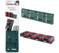 48 Tools Metabo CAS Support de batterie | Maintien sûr pour 4 batteries | Matériau ABS robuste | Montage facile | Support mural pour batterie