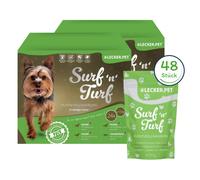 48 x 150 g de Lecker.Pet® Surf'n'Turf Pouches Nourriture humide pour chiens - 4 variétés Multipack