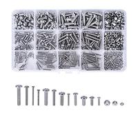 480 Pcs Boulons et Écrous, Vis à Tête Ronde Cruciformes M2 M3 M4, Vis à Tête Cylindrique Phillips 8-20 mm, Vis à Tête Ronde Croisée en Inox Boulon Filetées et Écrous Hexagonaux