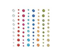 480 perles autocollantes diamants multicolores