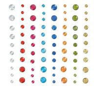 480 perles autocollantes diamants multicolores