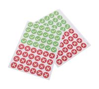 480 Pièces Autocollants Ronds Coche Croix Auto-adhésifs, 10 | Surface Inscriptible, Repositionnables et Bien Fixés, Finition Mate, Coins Arrondis, pour Gestion de Stock Bureau Classe