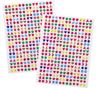 480 Pièces D'autocollants En Cristal,Boucles D'oreilles Autocollantes,Autocollants De Pierres Précieuses 3d,Autocollants Époxy Tridimensionnels,Autocollants En Strass Brillants Colorés