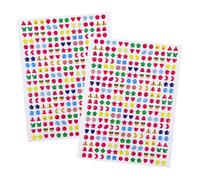 480 Pièces D'Autocollants En Cristal, Boucles D'Oreilles Autocollantes, Autocollants De Pierres Précieuses 3D, Autocollants Époxy Tridimensionnels, Autocollants En Strass Brillants Colorés