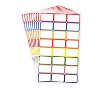 480 Pièces Étiquettes Autocollants Rectangulaires Couleur, 20 Feuilles de 36 x 22 mm Étiquettes Autocollantes Vierges, Petites Gommettes Autocollantes pour l'École, Bureau à Domicile