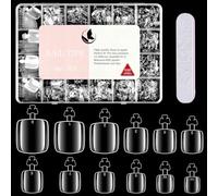480 Pièces Faux Ongles Pieds MAGIC ARMOR Clear Faux Ongles d'Orteil - 12 Tailles Capsule Ongle Pieds pour pour Femme Fille DIY Presser sur les Ongles d'orteils Débutants et Salons Nail Art