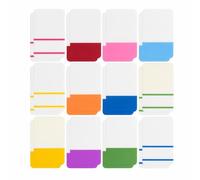480 Pièces Marque Page Adhesif, Onglets D'Index Transparent pour Annotation de Livre, Étiquettes Feuillets Autocollants Index Tabs Repositionnables, 12 Couleurs Sticky Notes pour Bureau École