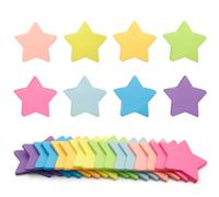 480 Pièces Note Autocollant,Super Sticky Notes,8 Couleurs Feuilles Forme De étoile Auto-Adhésif Couleur Notes Adhésives,Listes De Choses À Faire Et Rappels Repositionnable pour L'École,La