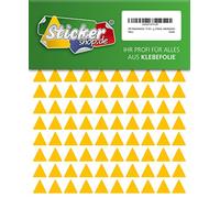 480 Stickers Triangle Stickers 15mm Jaune PVC Film Vinyle Brillant Marquage Autocollant