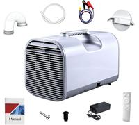 4800 BTU Portable AC, 12V/24V/230V RV Refroidisseur avec Ventilateur et Modes de déshumidificateur.Conception légère de 14kg pour Les Camping-Cars.Télécommande D'affichage Numérique R290 Réfrigérant.