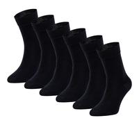 [4800260102] Zooksy Pack 6 Paires Chaussettes Longues Coton Unisexes 30-35 Noir
