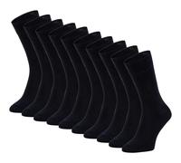 ZOOKSY - Chaussettes Longues en Coton I Unisexe pour Adultes I Chaussettes pour Tous les Jours I Chaussettes Unisexes, Confortables I Chaussettes d'Entraînement I 41-46 I Lot de 10 pièces Noir