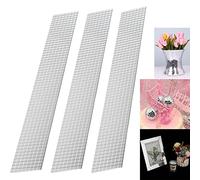 4800pcs Mosaique Miroir Autocollant Facette Miroir Bande Autocollante Boule a Facette Mini Autocollant Mosaique Verre 3 Rouleaux Pour Bricolage Décoration Intérieure Fabrication de Cartes (argent)